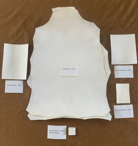 Parchment leather, leather parchment, goat leather parchment, goatskin parchment, Vellum