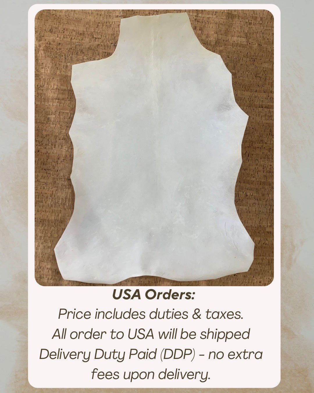 White Goat skin Parchment leather Vellum Full Hide